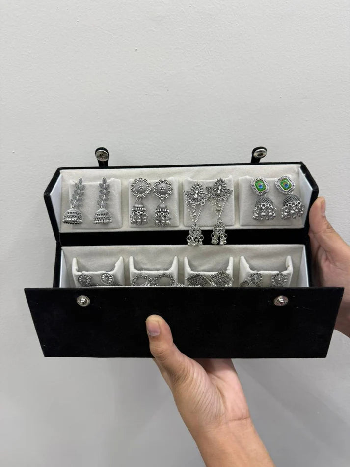 16 pair earrings storage vanity box